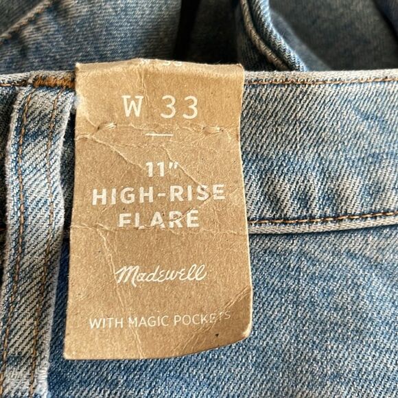 Madewell High Rise Flare Jeans Size 33 in Caine Wash NWT - Picture 6 of 9